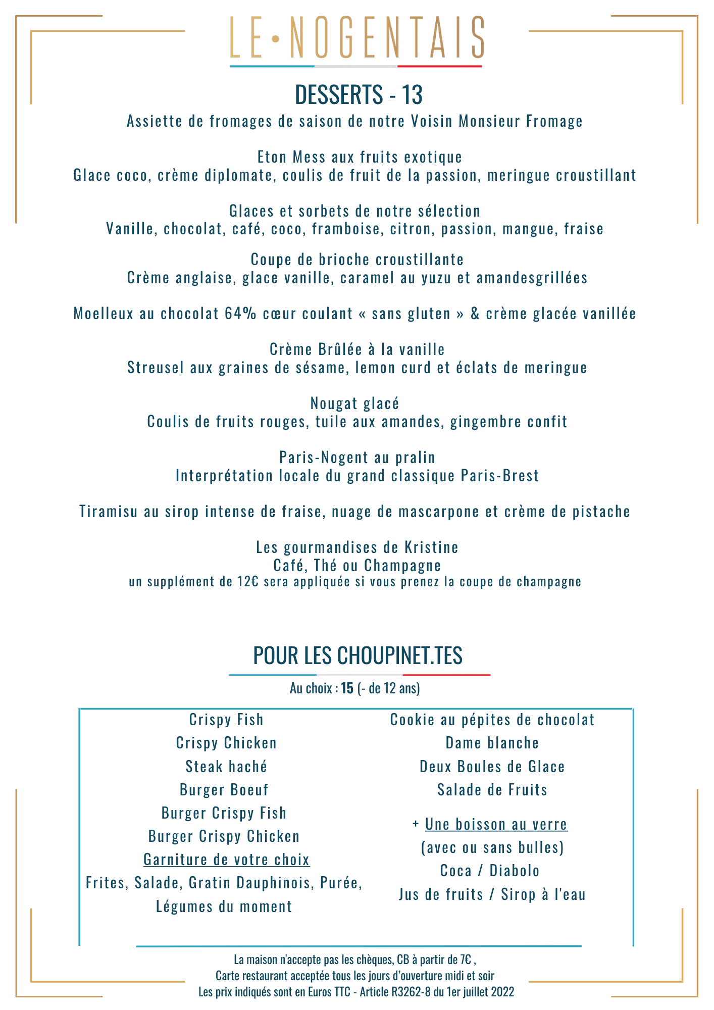 MENU DESSERTS NGTS DU 06 AOUT 2026